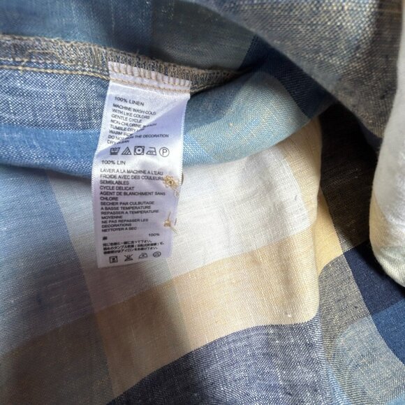 Tommy Bahama Island Modern Fit Plaid Button Down Short Sleeve Linen Shirt Large - Picture 4 of 8